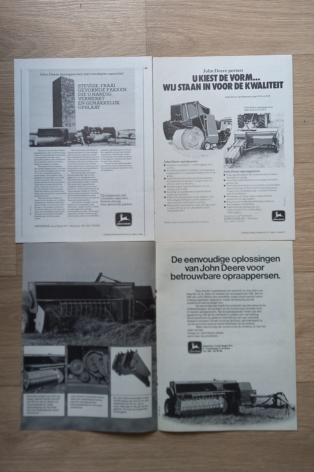 E: JD 4 : John Deere hooipers advertenties., Ophalen of Verzenden, Tijdschrift