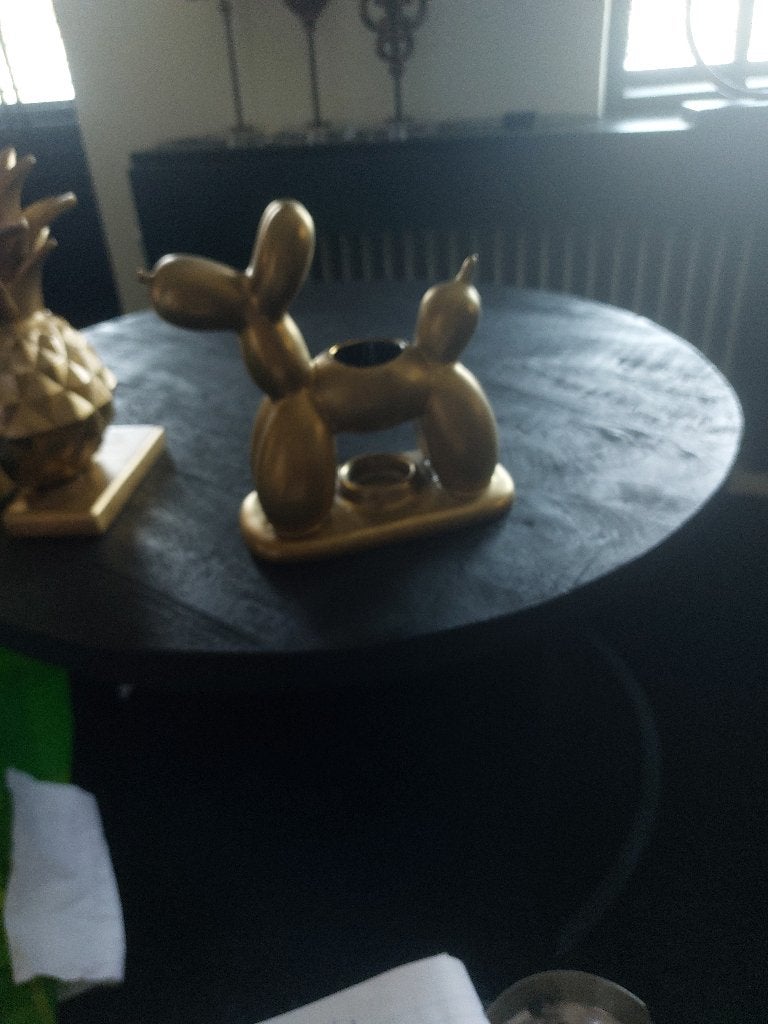 Kandelaar hondje, Ophalen of Verzenden, Zo goed als nieuw, Metaal, Kandelaar