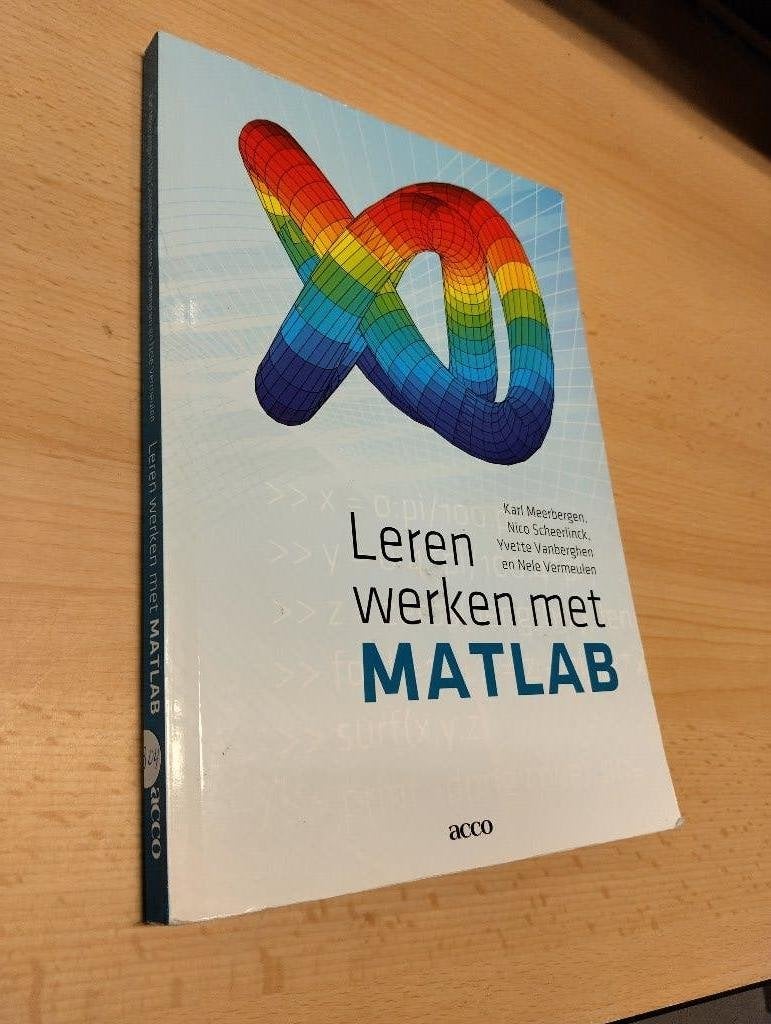 Nr. 1304  Karl Meerbergen ea, Leren werken met Matlab, Ophalen of Verzenden, Zo goed als nieuw, Programmeertaal of Theorie, Meerbergen, Karl e.a.