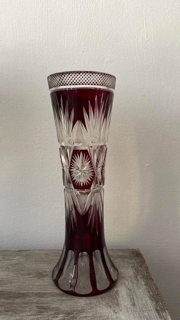 Vintage vaas kristal, Ophalen of Verzenden