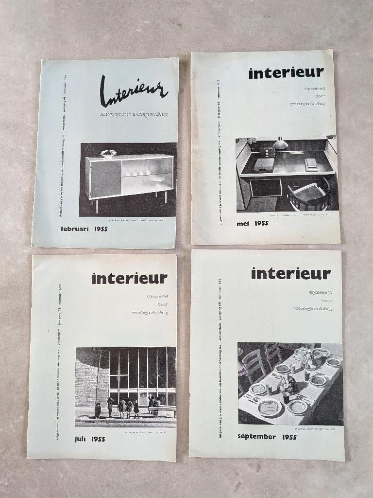 4 x vintage : Interieur, tijdschrift voor woninginrichting, Ophalen of Verzenden, Zo goed als nieuw, Overige typen