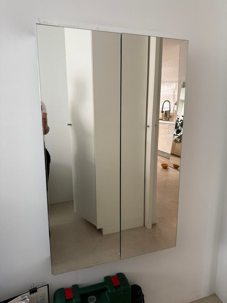Ikea spiegelkast voor slaapkamer of badkamer, Ophalen, Gebruikt, 100 tot 150 cm, Rechthoekig