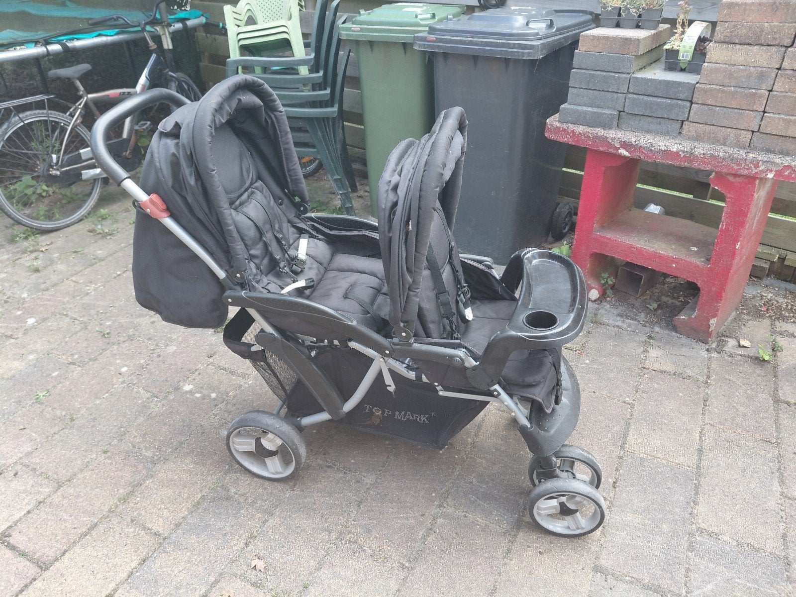 Kinderwagen, dubbellader, Kinderen en Baby's, Tweelingen en Meerlingen, Ophalen, Kinderwagen of Buggy