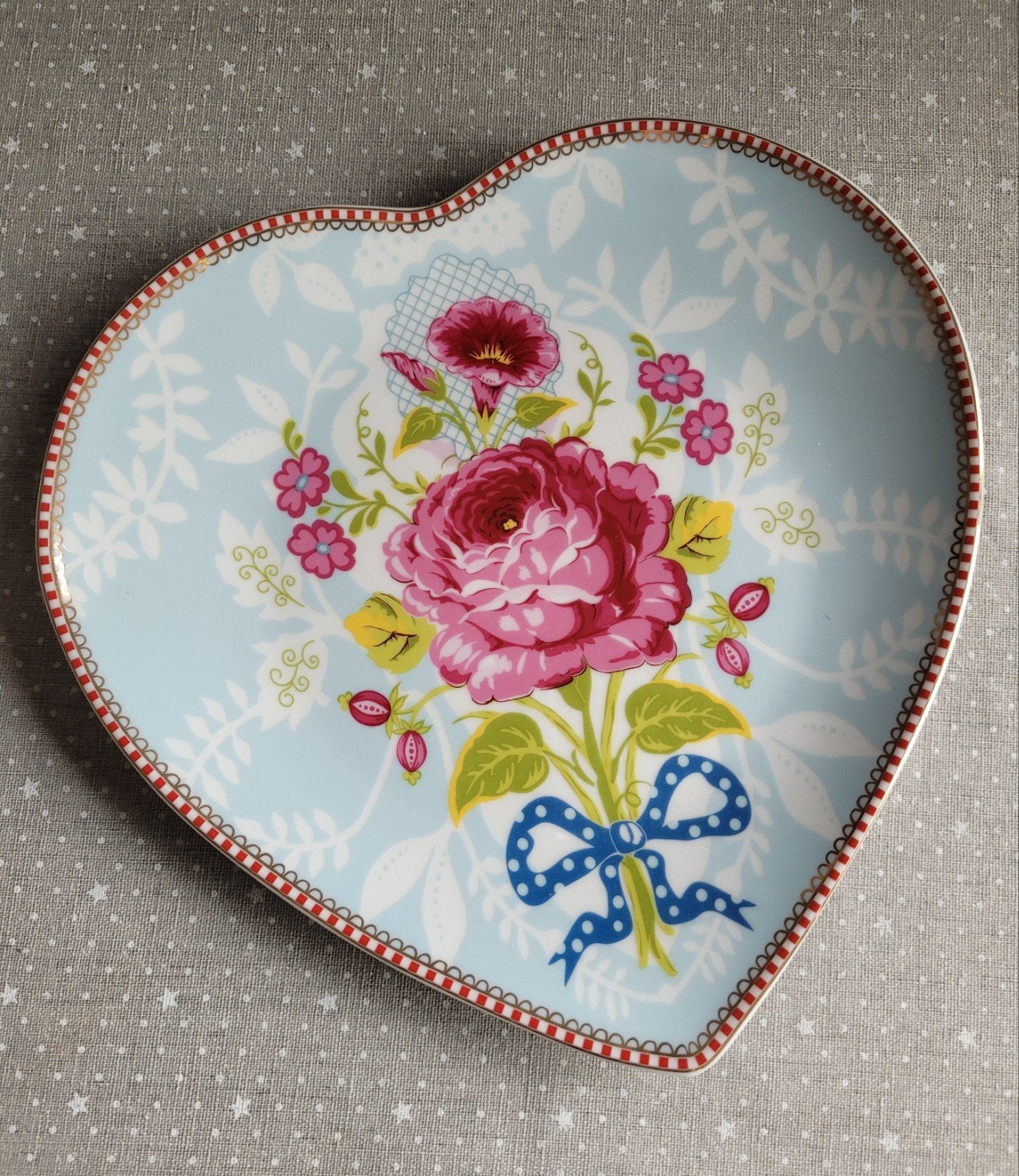 Pip Studio harten bord blauw Floral collectie, Ophalen of Verzenden, Nieuw, Blauw, Overige materialen