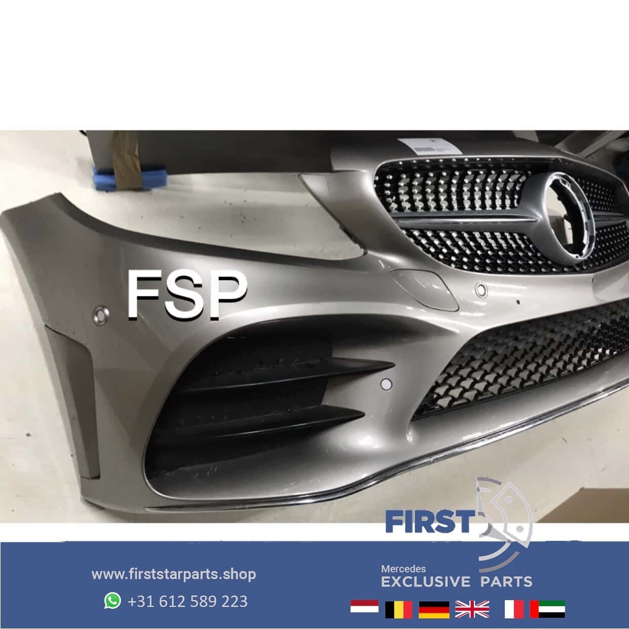 C205 W205 S205 C43 AMG Facelift Voorbumper COMPLEET Mercedes, Auto-onderdelen, Gebruikt, -, Voor, Ophalen of Verzenden