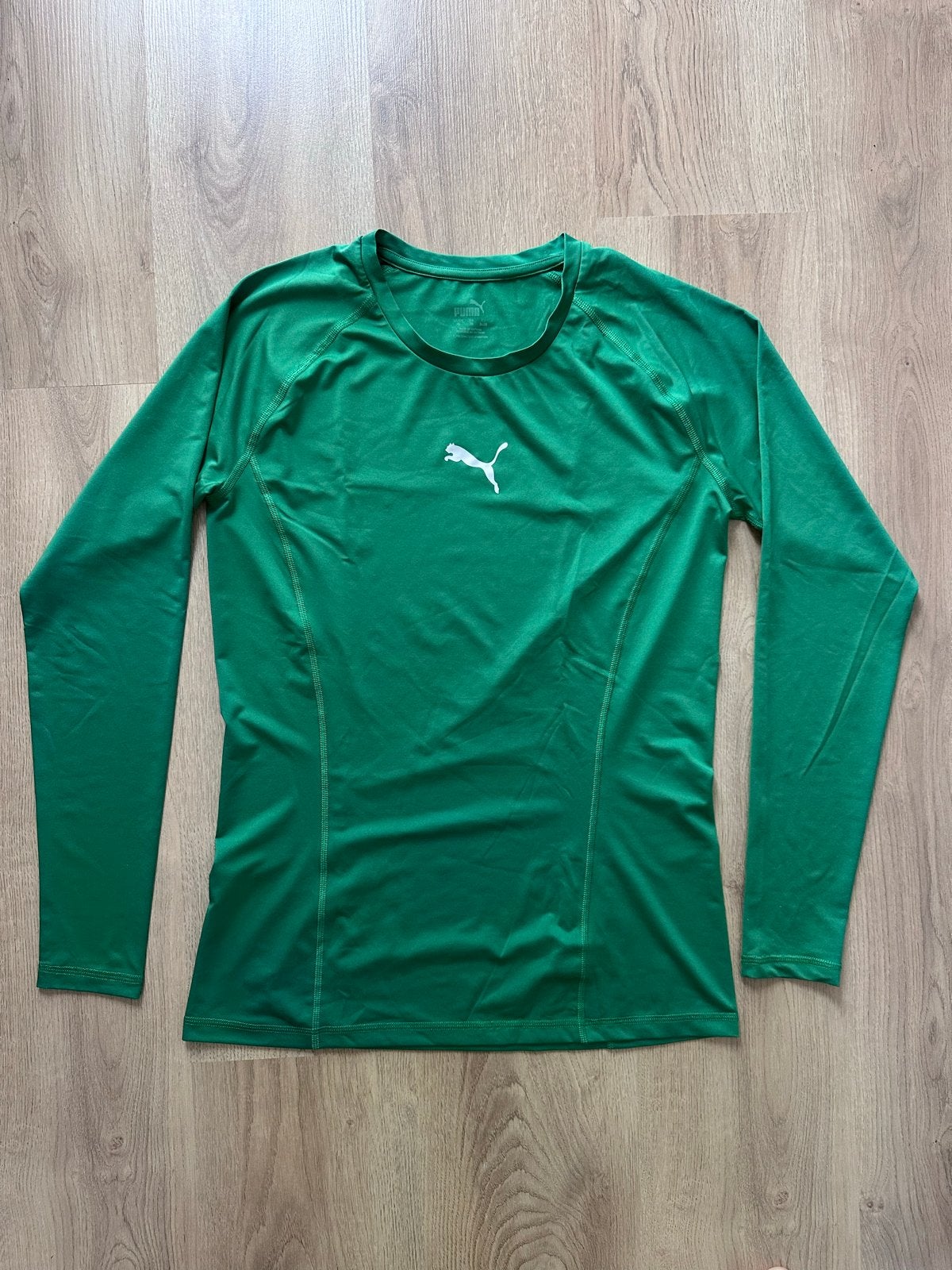 Puma longsleeve XL - Groen sportshirt, Ophalen of Verzenden, Zo goed als nieuw, Maat 46/48 (XL) of groter, Groen
