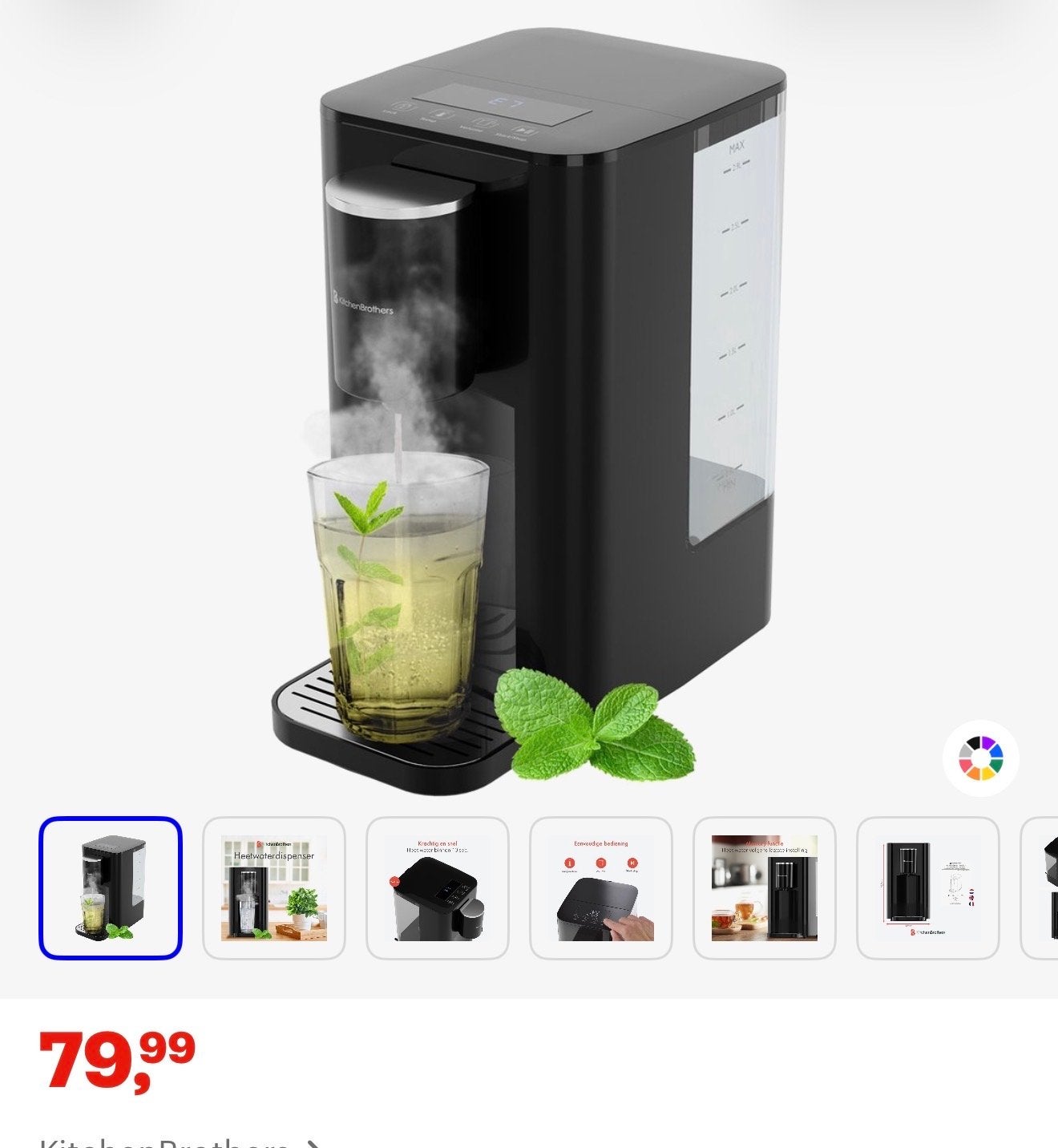 Heetwaterdispenser met instelbare temperatuur en volume, 2 liter of meer, Ophalen of Verzenden, Gebruikt