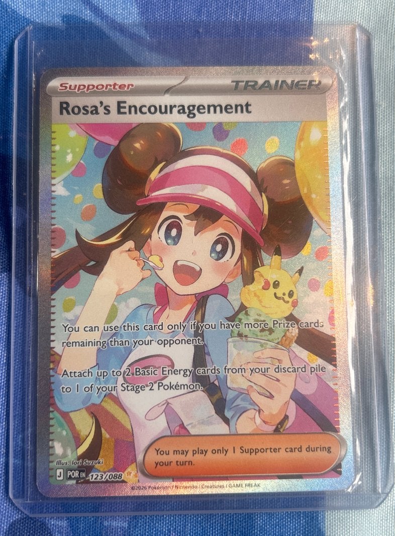 Rosa's Encouragement Full Art Trainer Kaart (Perfect Order), Ophalen of Verzenden, Zo goed als nieuw, Losse kaart