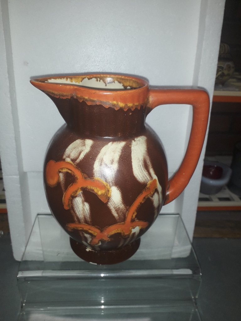 ANTIEKE ART DECO WATERKAN in PERFECTE STAAT hoog 19,5 cm, Ophalen of Verzenden