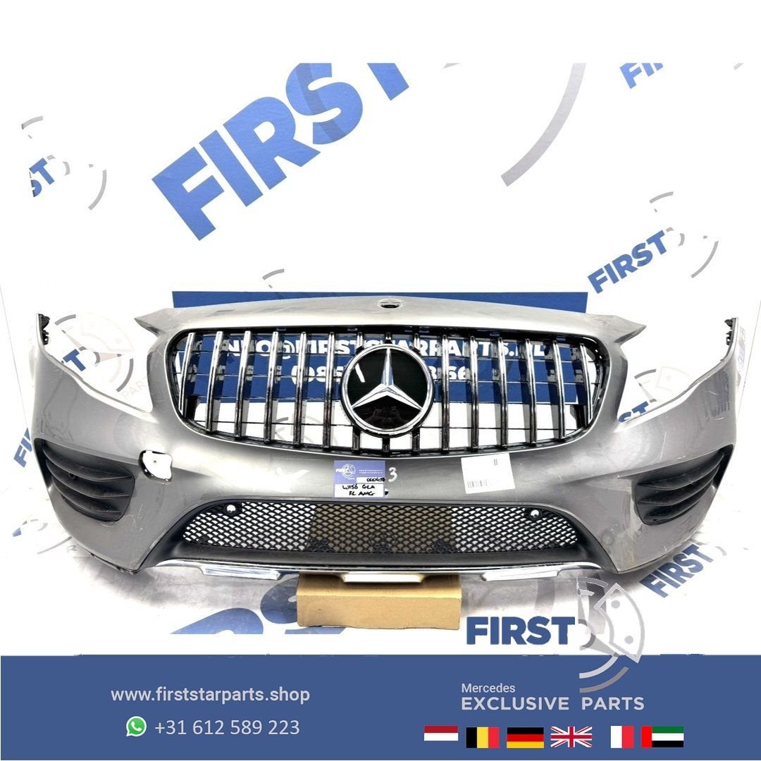 W156 BUMPER GLA FACELIFT AMG X156 VOORBUMPER X156 ZWART WIT, Gebruikt, -, Voor, Ophalen of Verzenden