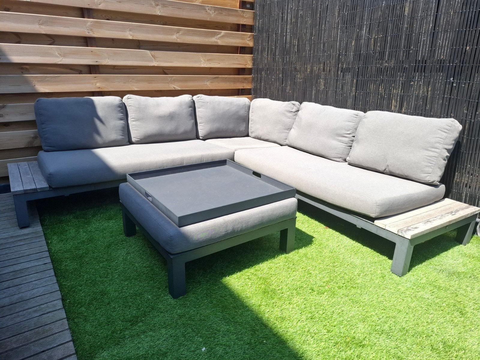 Taste 4SO Loungeset Aluminium Teakhout 250x250cm, Ophalen