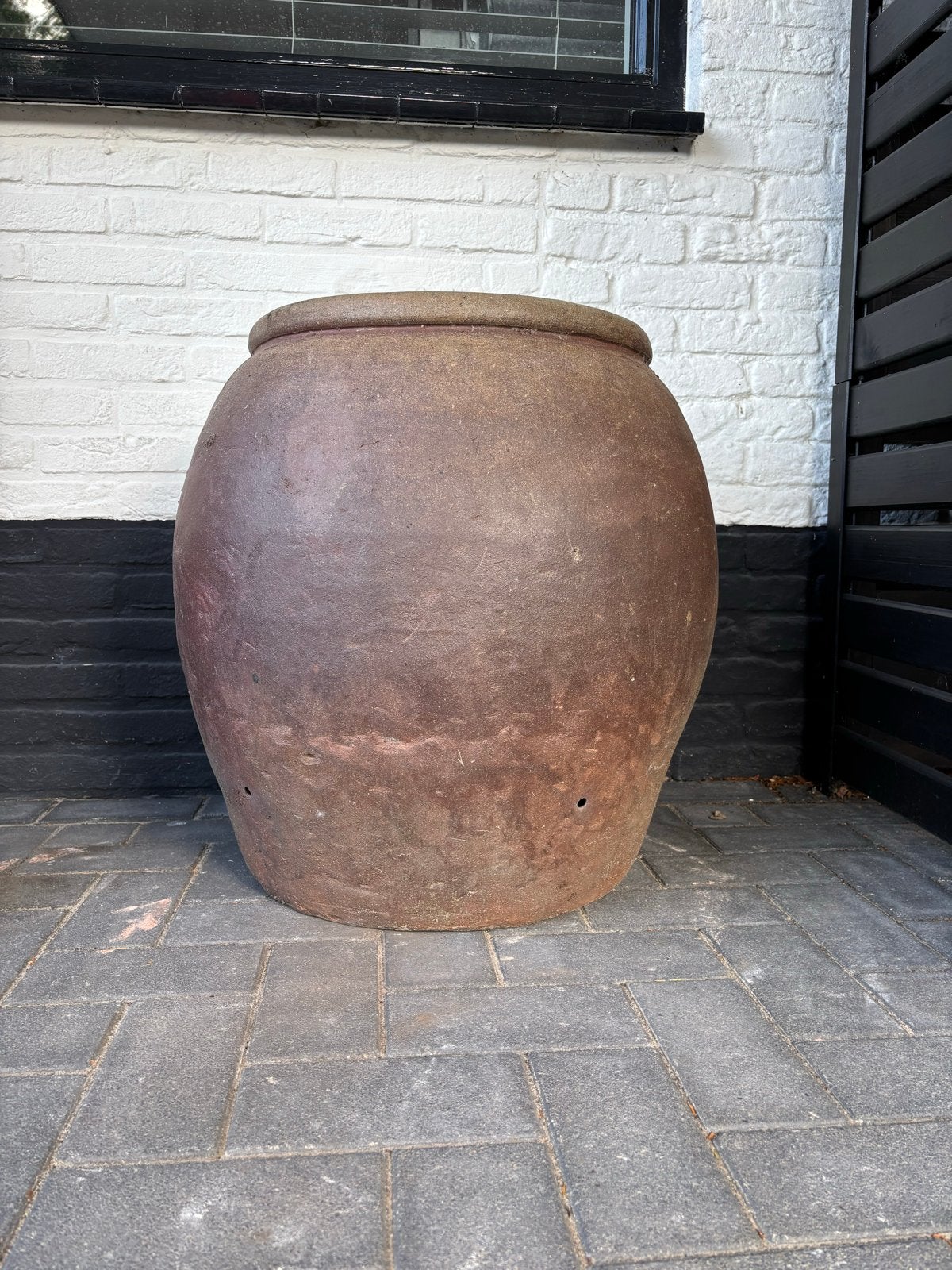 Grote Oude Terracotta Bloempot - 45x60 cm, Tuin en Terras, Overige materialen, Gebruikt, Balkon, Minder dan 60 cm