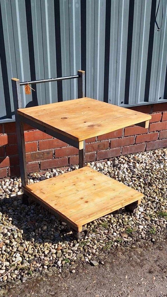 Industriële bijzettafel, keukentrolley, koffietafel, trolley, Ophalen, Gebruikt, 50 tot 100 cm, .