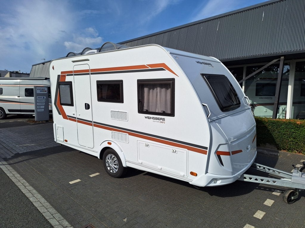 Weinsberg CaraOne Edition HOT 390 QD vastbed /treinzit, Dwarsbed, Bedrijf, Treinzit, 4 tot 5 meter