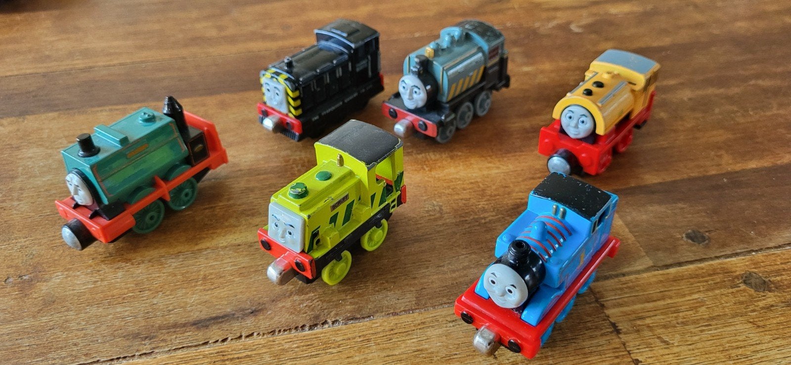 Thomas de Trein en Vriendjes - Set van 6 Metalen Treintjes, Ophalen of Verzenden, Gebruikt