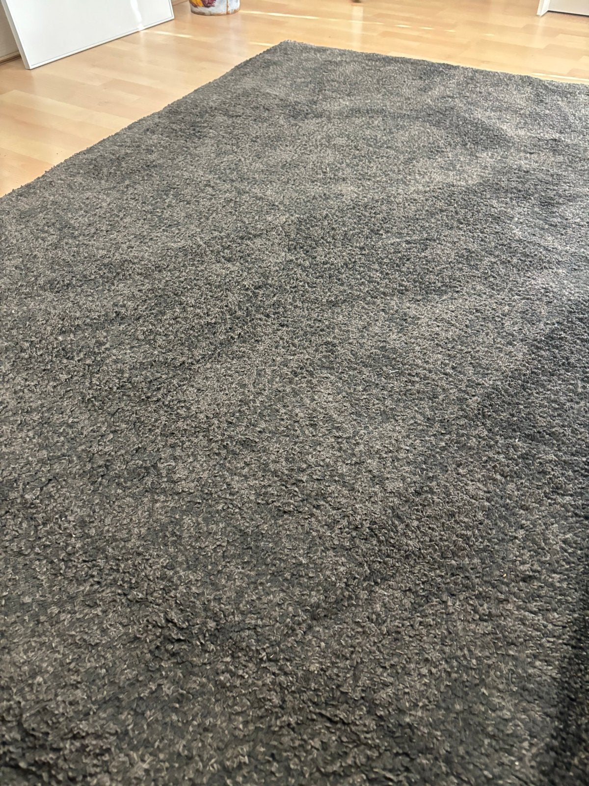 IKEA Stoense vloerkleed, donkergrijs, 133x195 cm, Ophalen, Gebruikt, 100 tot 150 cm, 150 tot 200 cm