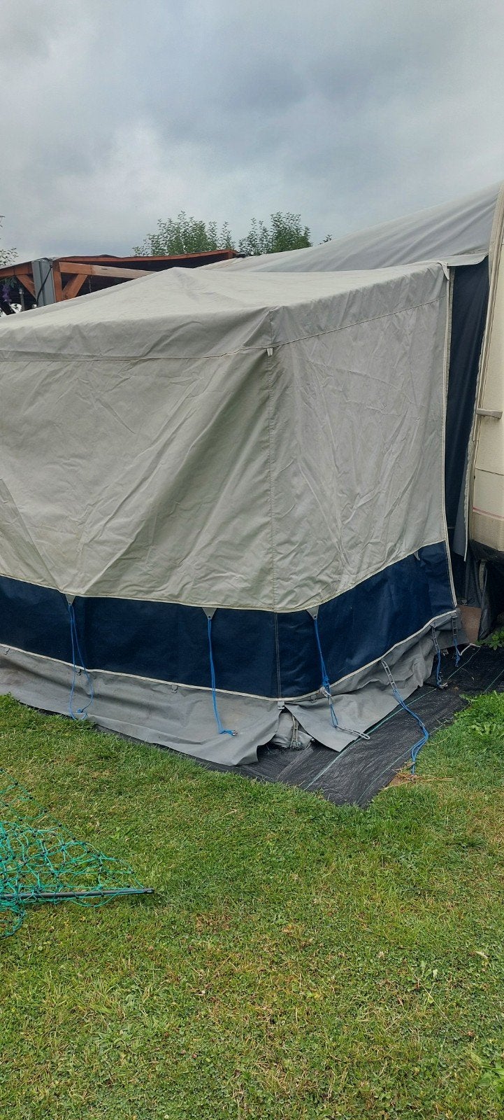 Aanbouw voortent met pees, 195br 170h, met slaapcabine, Ophalen of Verzenden, Gebruikt, Polyester, Overige merken