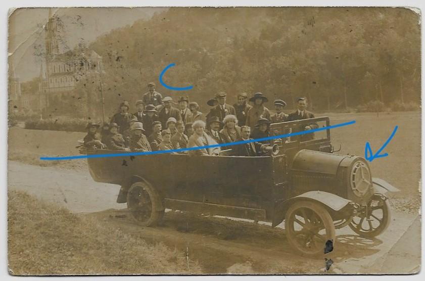De Dion Bouton autobus auto car toerisme, Verzenden, 1920 tot 1940, Gelopen, Voertuig