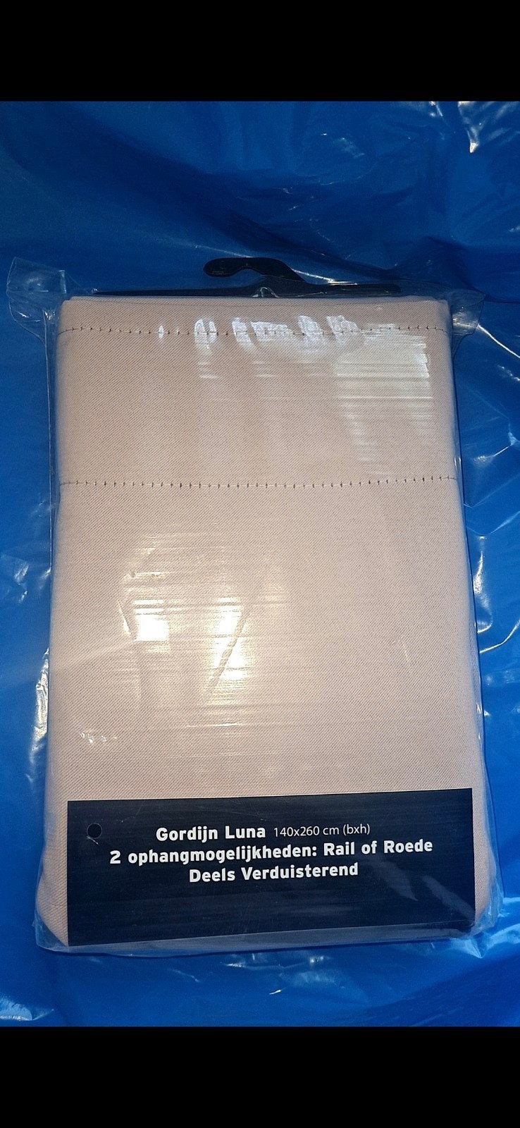 6x Gordijn Luna 140x260 cm - Deels Verduisterend, Ophalen of Verzenden, Nieuw