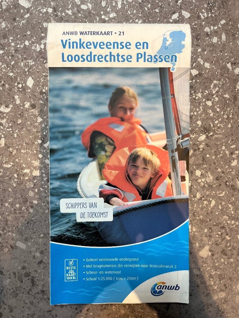 Waterkaart Vinkeveense en Loosdrechtse Plassen, Ophalen, Zo goed als nieuw, Overige typen