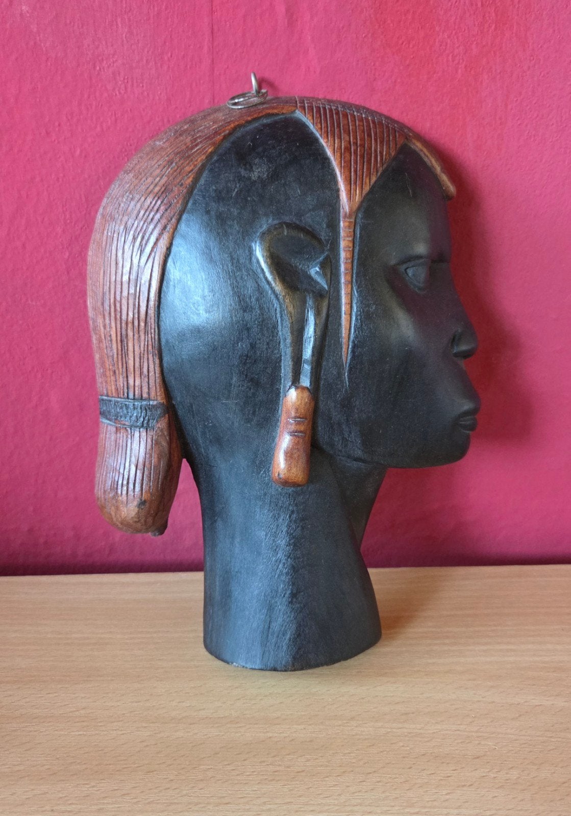 Afrikaans wandmasker, Ophalen of Verzenden, Wanddecoratie, Hout, Vrouw