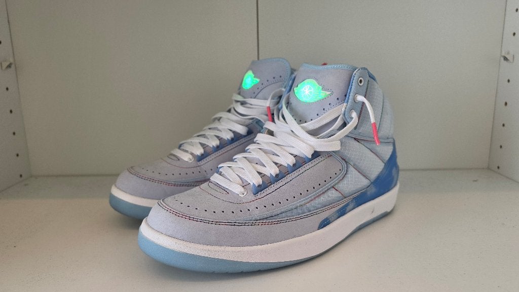 J Balvin x Air Jordan 2 Retro SP 'Celestine Blue', Blauw, Nike, Ophalen of Verzenden, Sneakers of Gympen