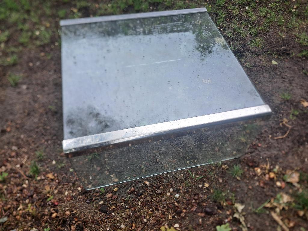 Glazen salontafel gratis, Ophalen, Gebruikt, 50 tot 100 cm, Vierkant