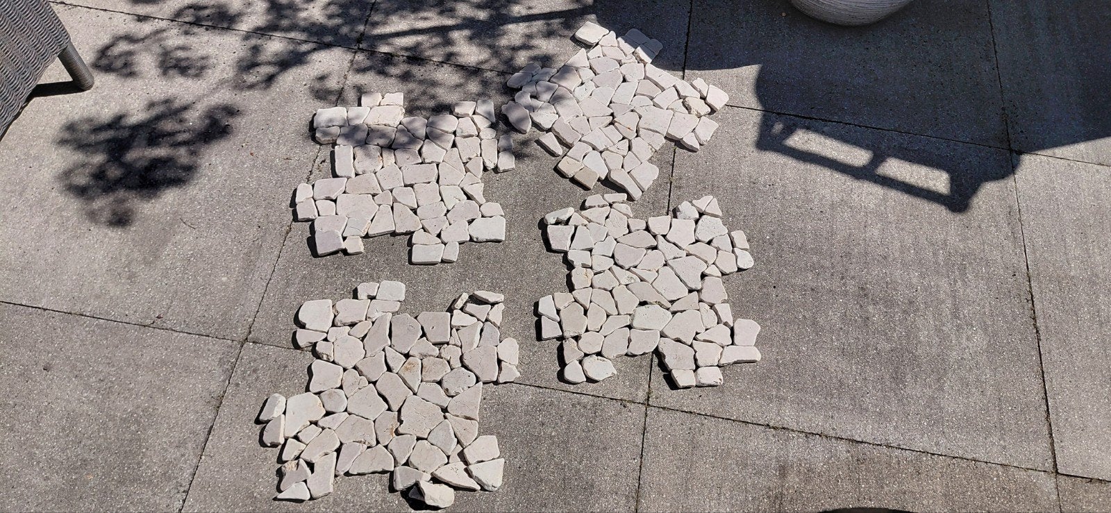 Kleine tegeltjes voor mozaïek of klein project (4 stuks), Ophalen, Zo goed als nieuw, 20 tot 40 cm, Minder dan 5 m²
