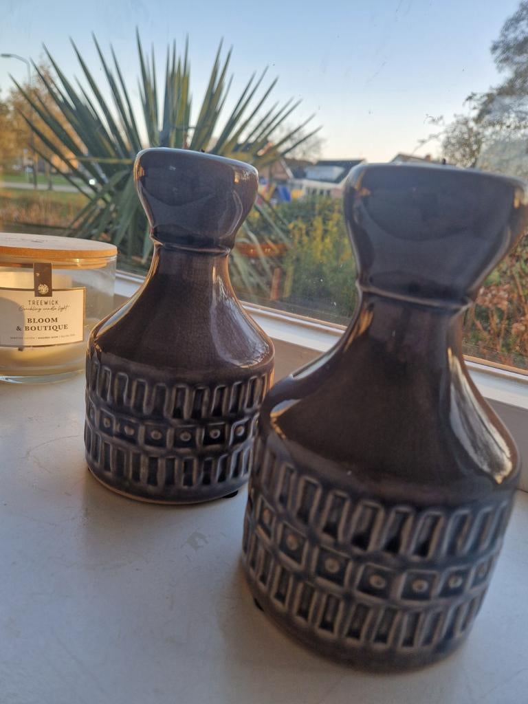 Decoratieve vaasjes in West German studio pottery stijl, Ophalen of Verzenden, Overige kleuren, Minder dan 50 cm