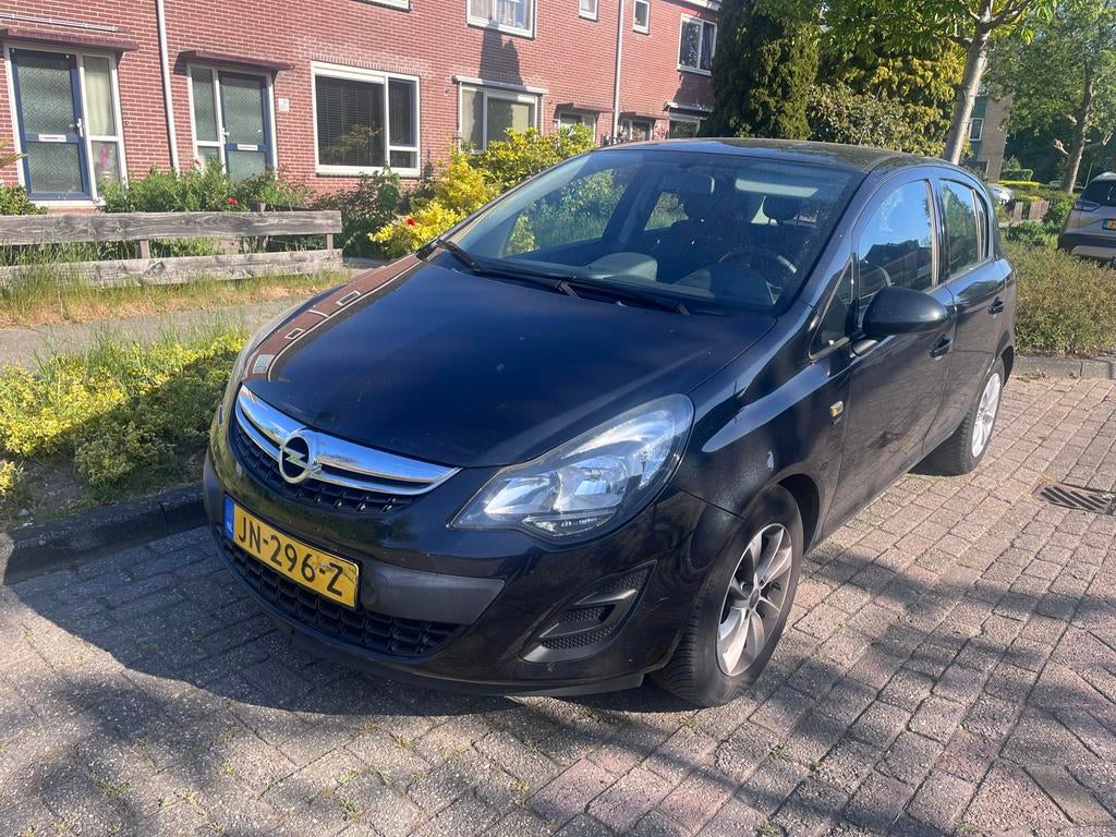Opel Corsa 1.4 Ecotec 64KW 5D 2014 Zwart, Auto's, Voorwielaandrijving, 1063 kg, 1398 cc, 4 cilinders