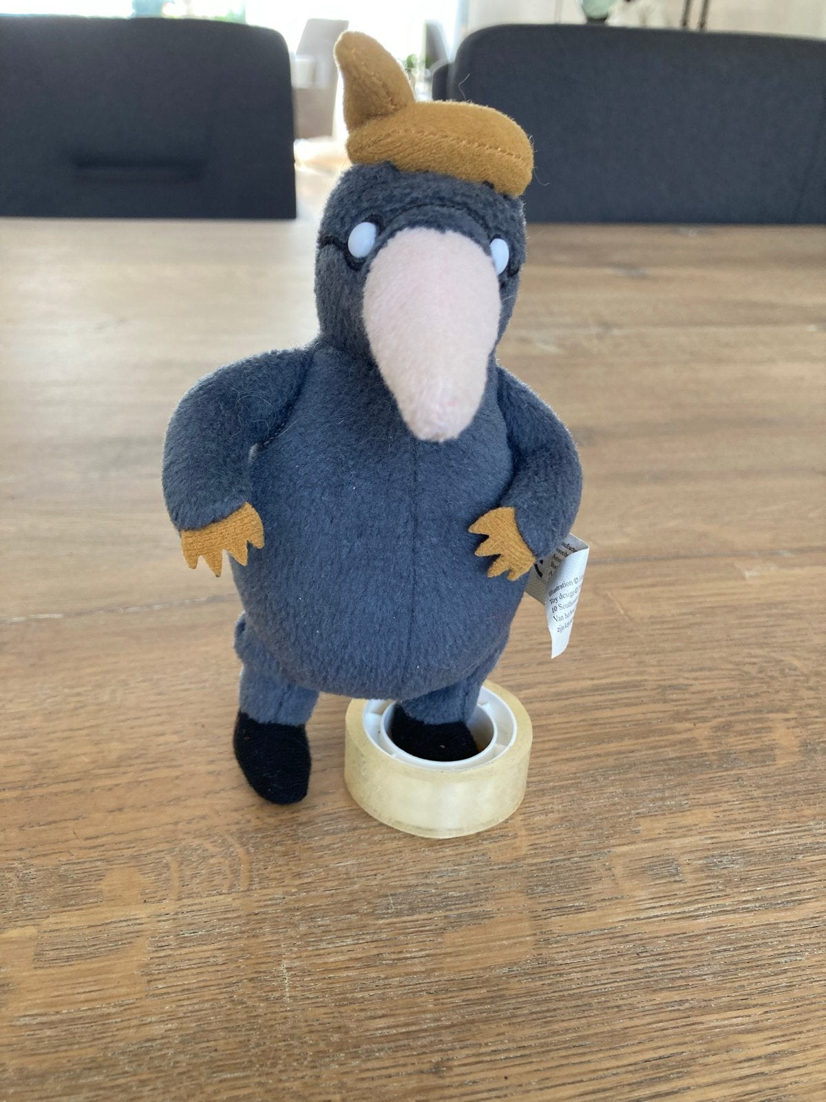 Molletje knuffel 15 cm - Wie heeft er op mijn kop gepoept?, Overige karakters, W, Overige typen, Grijs