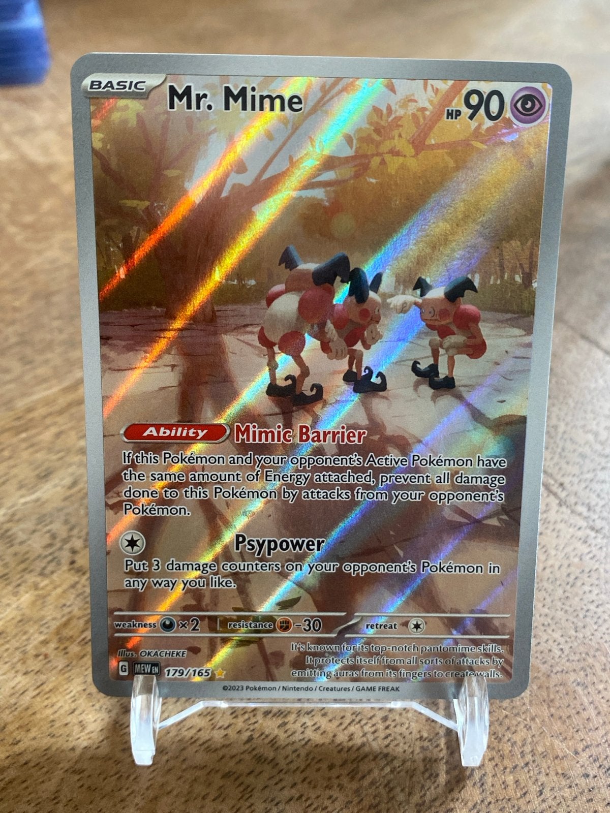 Mr. Mime (179/165) mew 151 Pokémon kaart, Ophalen of Verzenden, Zo goed als nieuw, Losse kaart