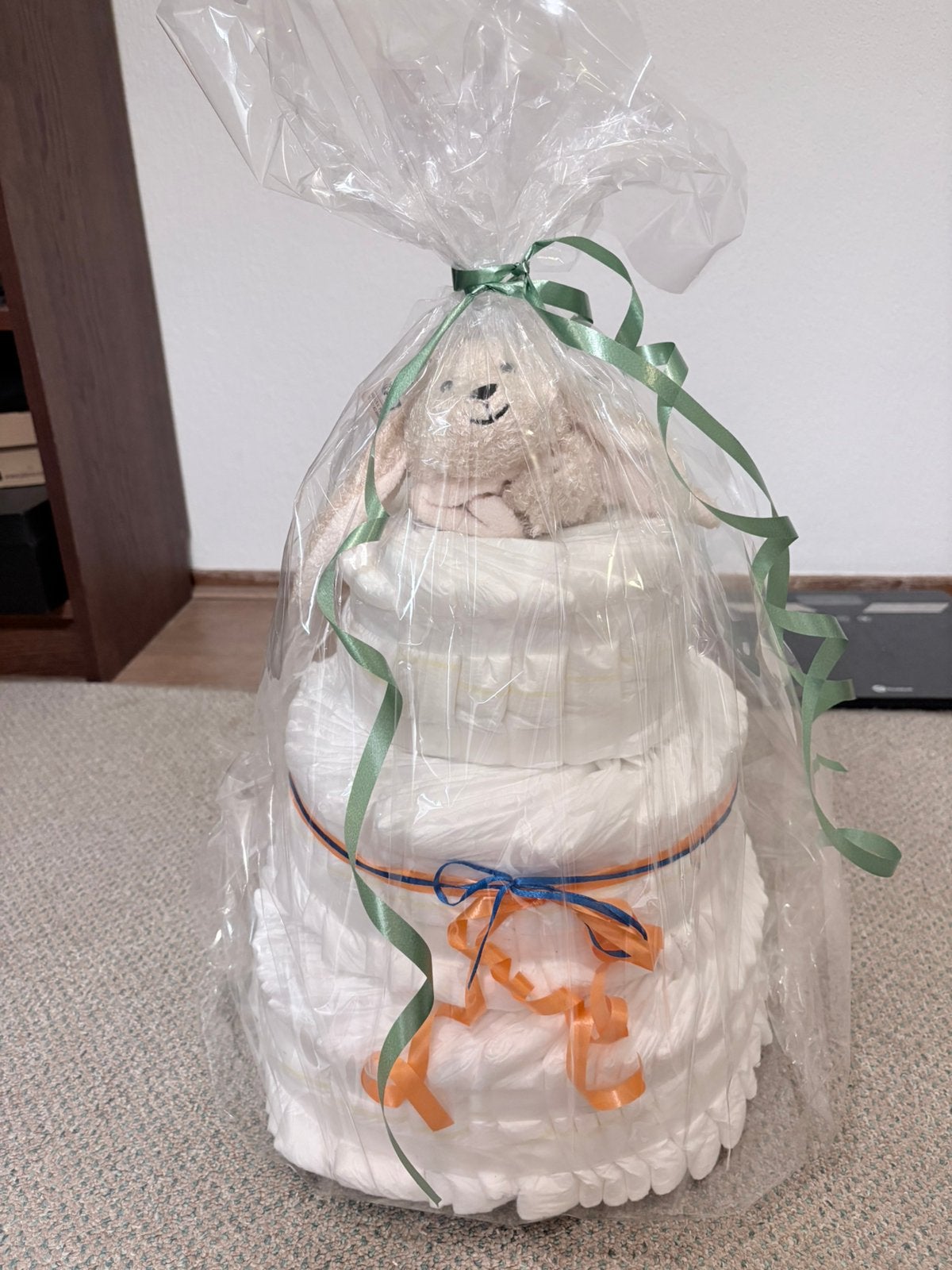 Een lief en schattig cadeautje van luiera en knuffel, Ophalen of Verzenden, Zo goed als nieuw