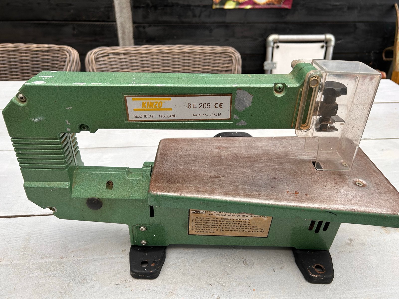 Kinzo 8E205 Figuurzaagmachine - Nette staat, Minder dan 30 mm, Gebruikt, Ophalen of Verzenden, Figuurzaag