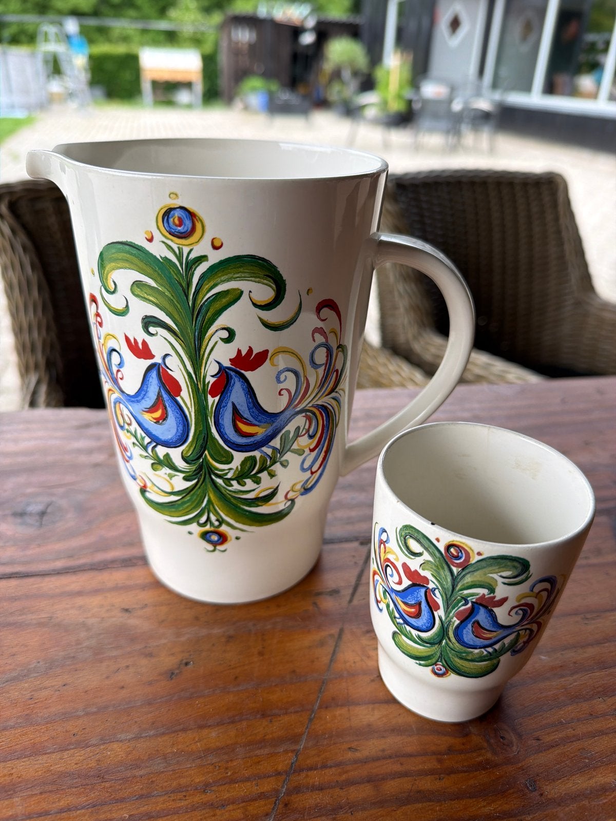 Villeroy & Boch Geranium kan en beker set, Ophalen of Verzenden