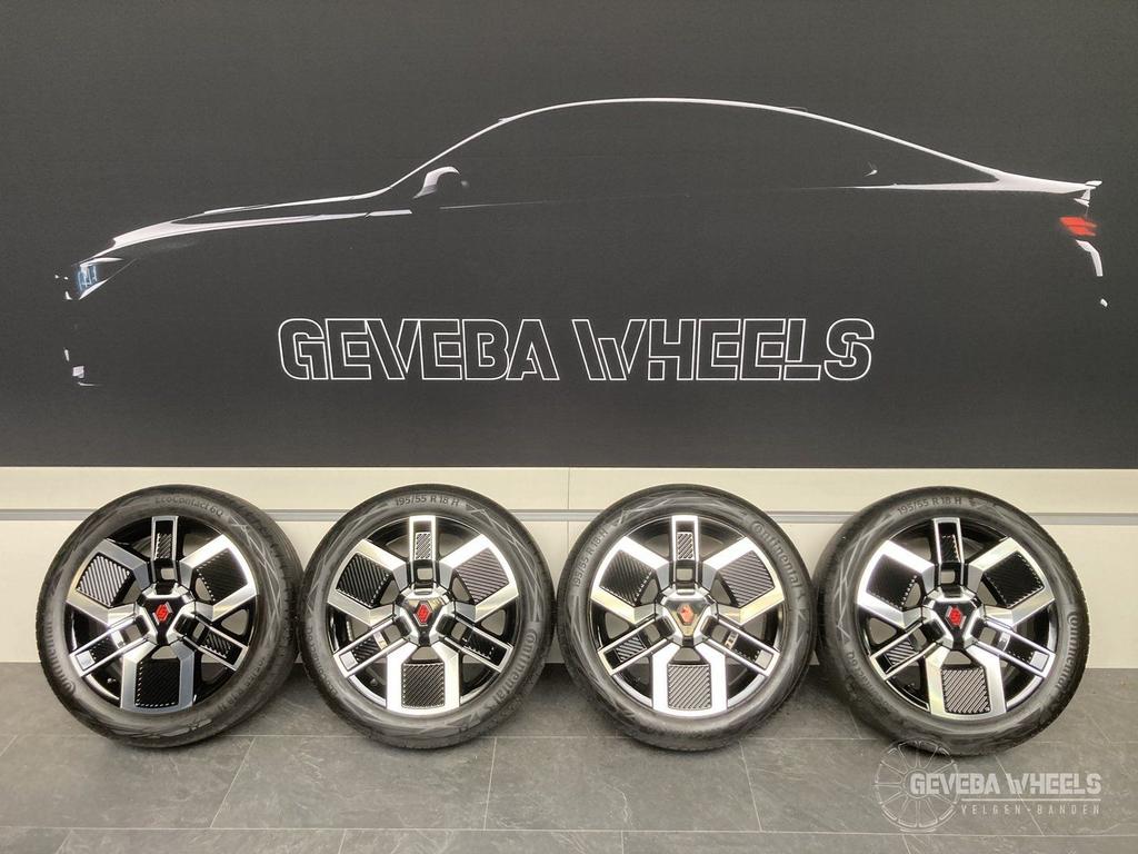18” originele Renault 5 R5 Techno velgen + banden 5x114.3, 18 inch, Gebruikt, -, -