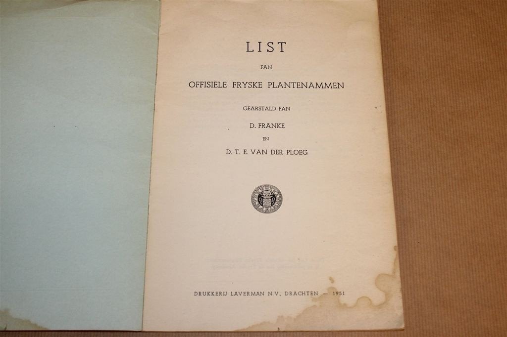 Fryske Plantenammen [1951] — Fryske Akademy Nr. 58, Ophalen of Verzenden, Gelezen