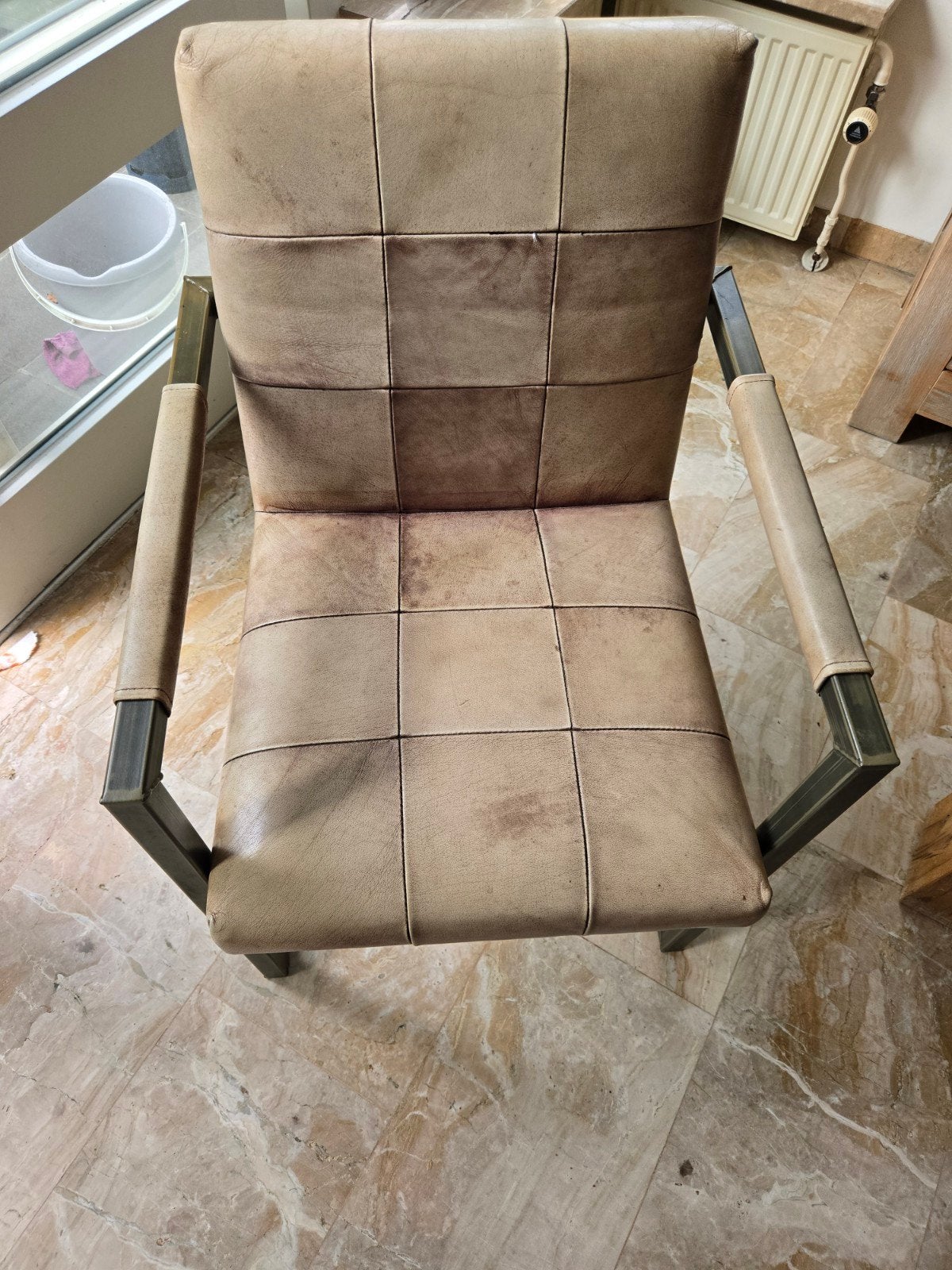 lederen stoelen goossens (6 aanwezig), Ophalen, 50 tot 75 cm