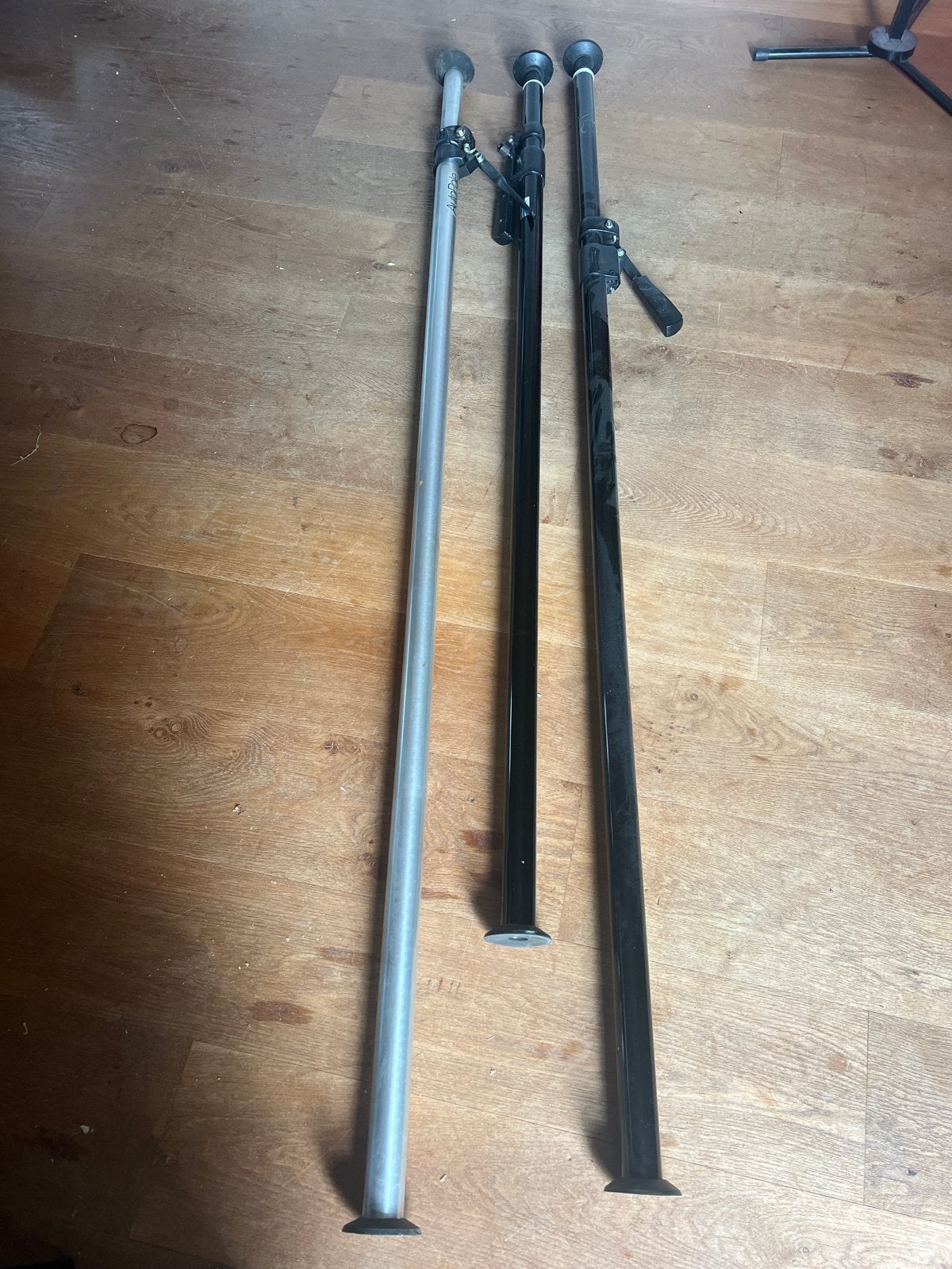 Set van 3 statieven -Manfrotto en Tristan max lengte 3 meter, Overige merken, Statief, Ophalen, Gebruikt