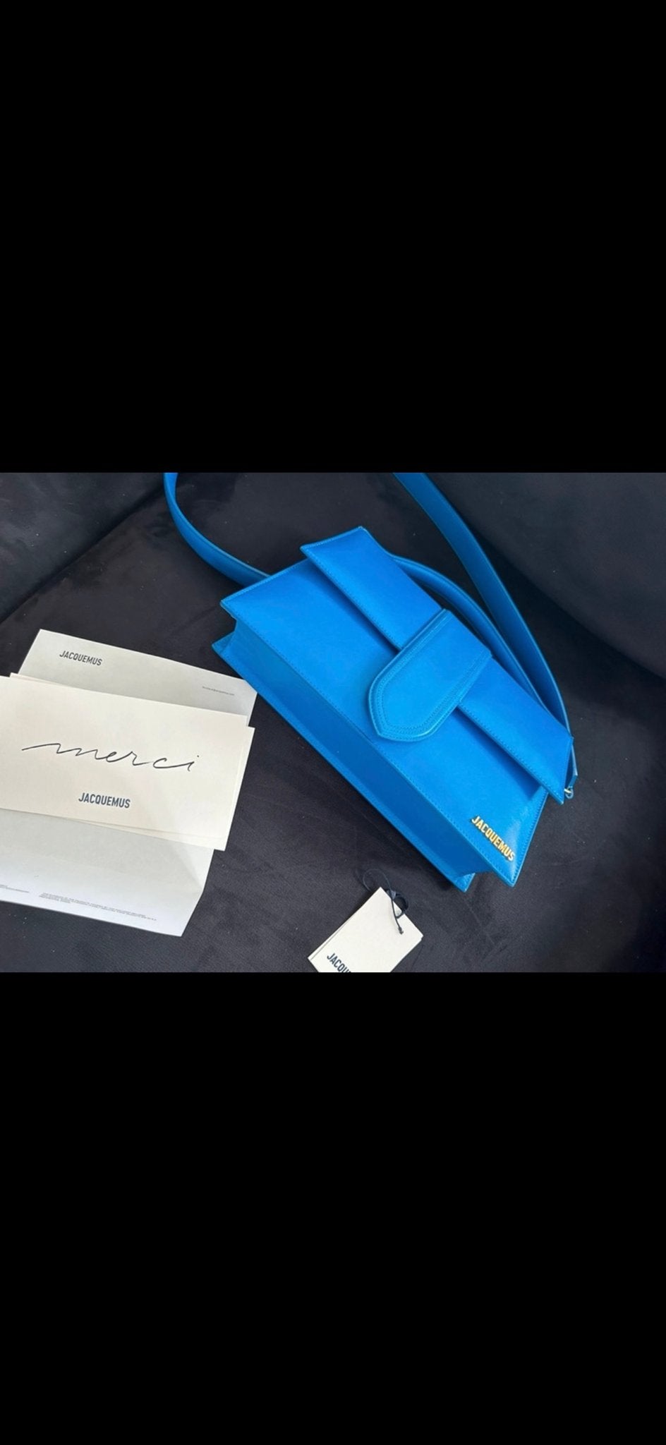 Jacquemus Le Bambinou - Nieuwstaat, Sieraden, Tassen en Uiterlijk, Tassen | Damestassen, Ophalen, Zo goed als nieuw, Blauw, Handtas