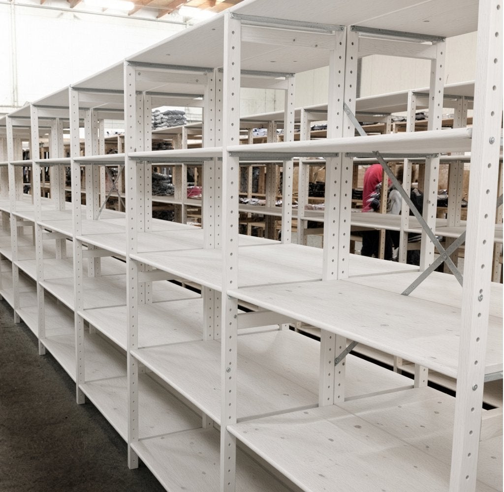 Almawood houten legbordstelling - 210x505x60 cm, Niet ingevuld, Gebruikt, Niet ingevuld, Niet ingevuld