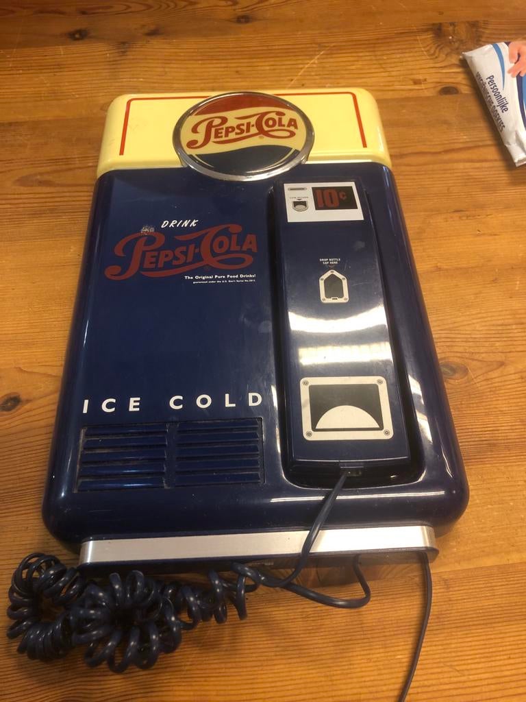 Vintage Pepsi-Cola Wandtelefoon - Decoratief en Uniek, Telecommunicatie, Vaste telefoons | Handsets en Draadloos, Gebruikt, 1 handset