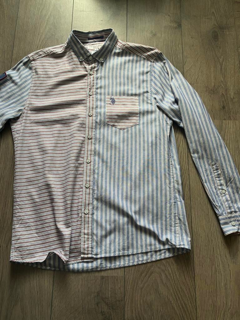 U.S. Polo assn blouse maat M, Ophalen of Verzenden, Zo goed als nieuw, Blauw, Halswijdte 39/40 (M)