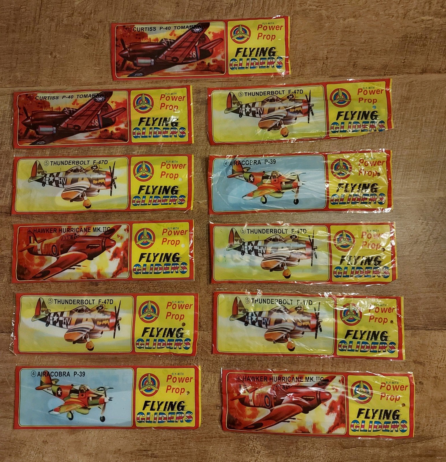 Vintage Flying Gliders Power Prop Vliegtuigen (11 stuks), Overige merken, Nieuw, Ophalen of Verzenden, Groter dan 1:72