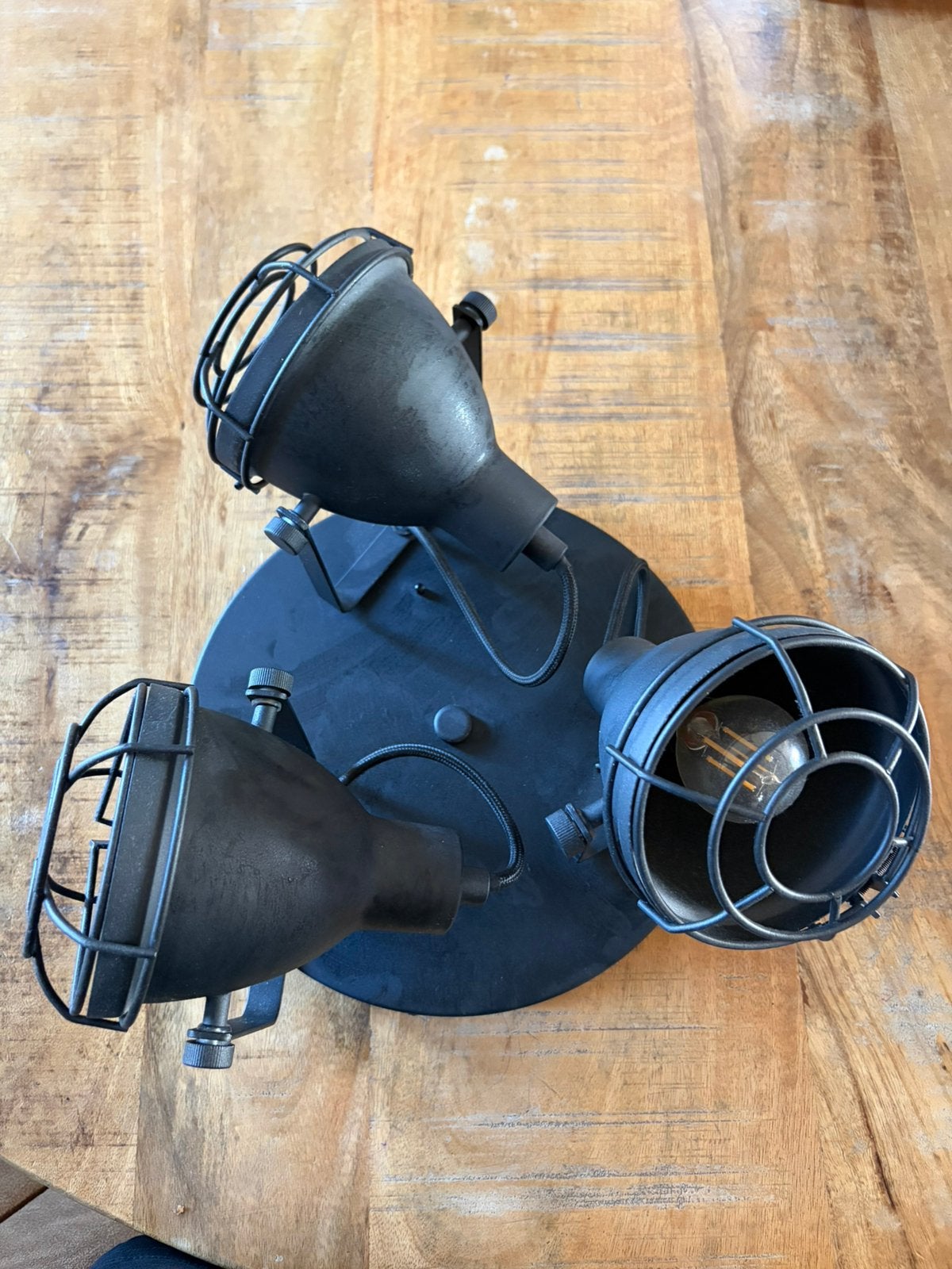 Plafond lamp, Ophalen, Gebruikt, Inclusief lichtbron, Zwart