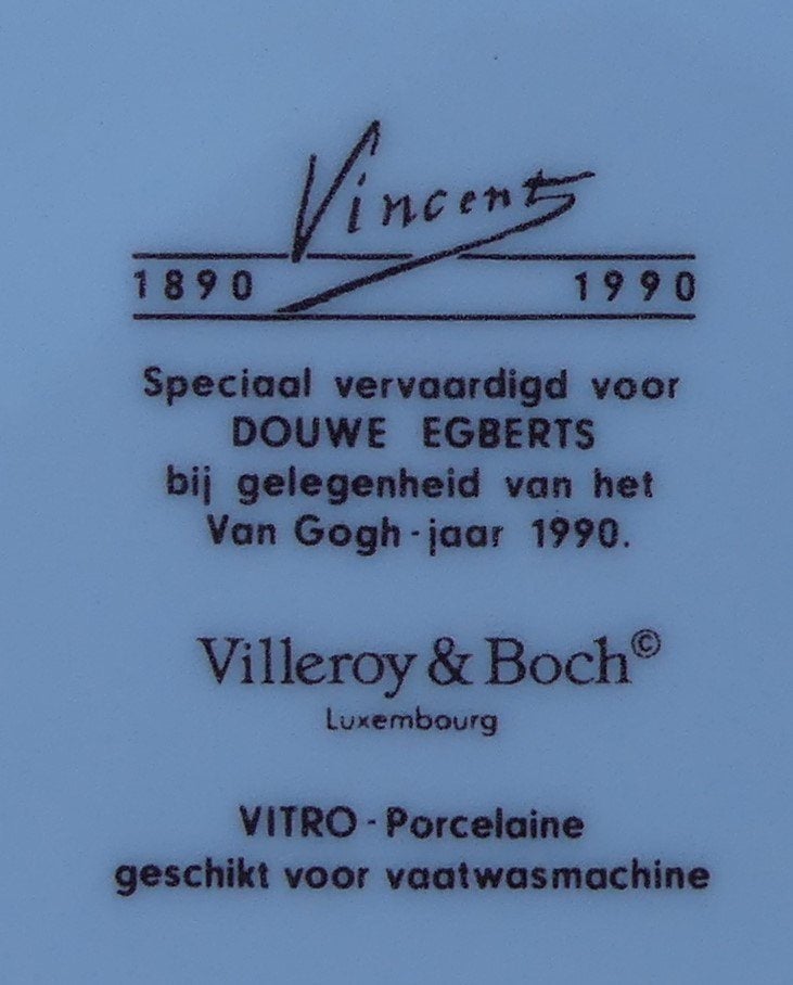Douwe Egberts Vincent van Gogh 1990 Limited Villeroy & Boch, Huis en Inrichting, Villeroy & Boch, Nieuw, Ophalen of Verzenden