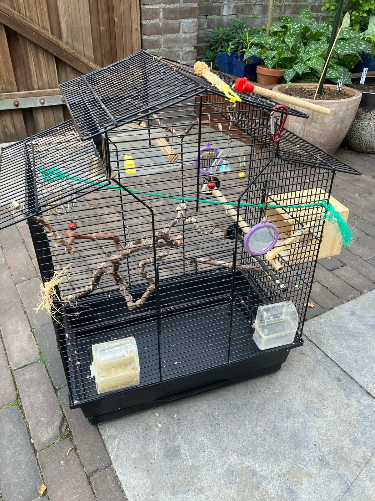 Gratis vogelkooitje, Ophalen