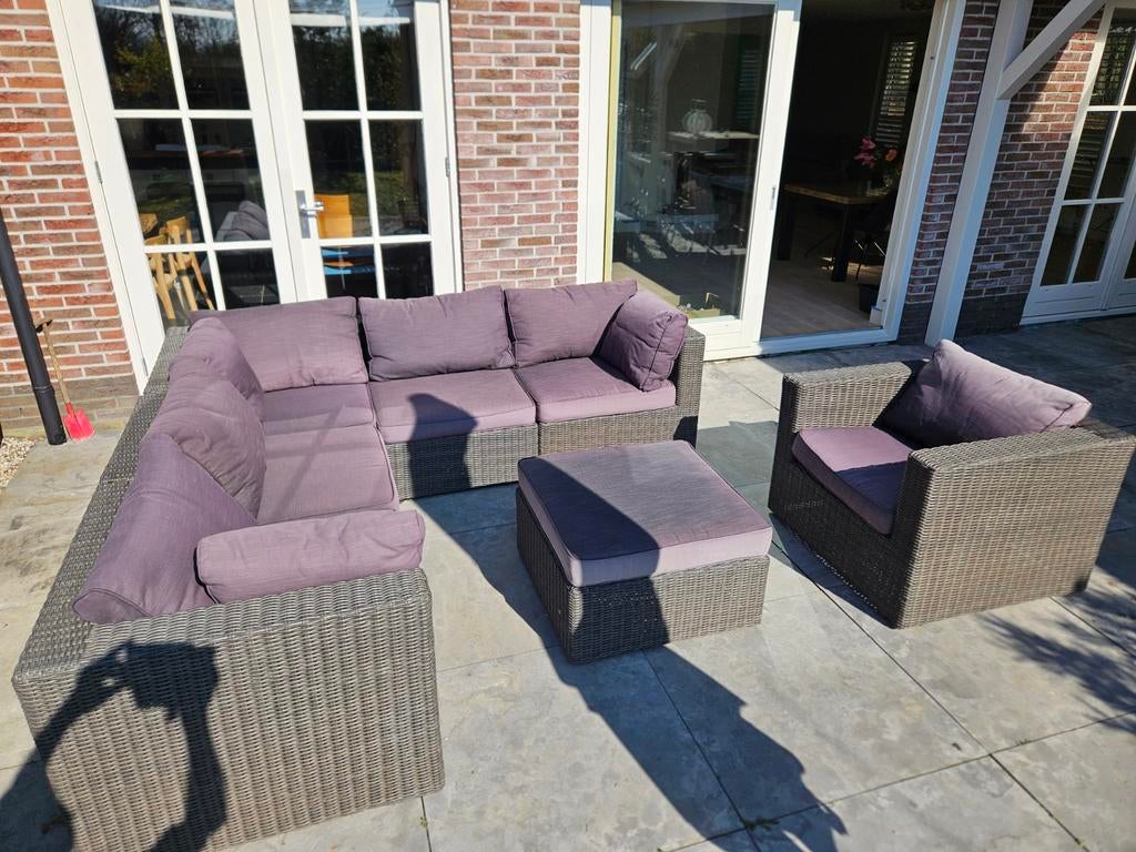 Avanti loungeset met bank, stoel en hocker, Tuin en Terras, Tuinsets en Loungesets, Ophalen