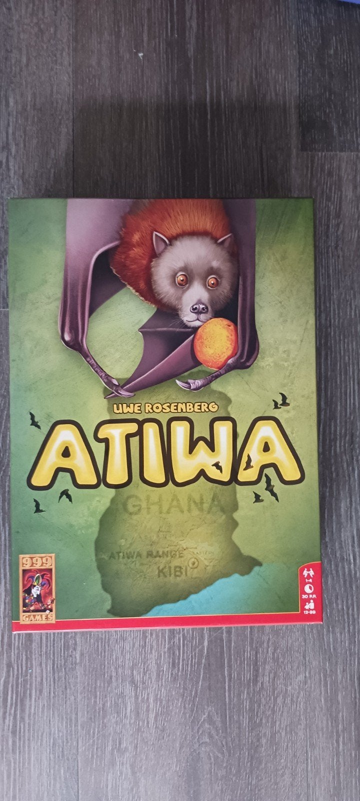 Nr 94) Atiwa - Bordspel van Uwe Rosenberg, Een of twee spelers, Ophalen of Verzenden, Zo goed als nieuw, 999 Games