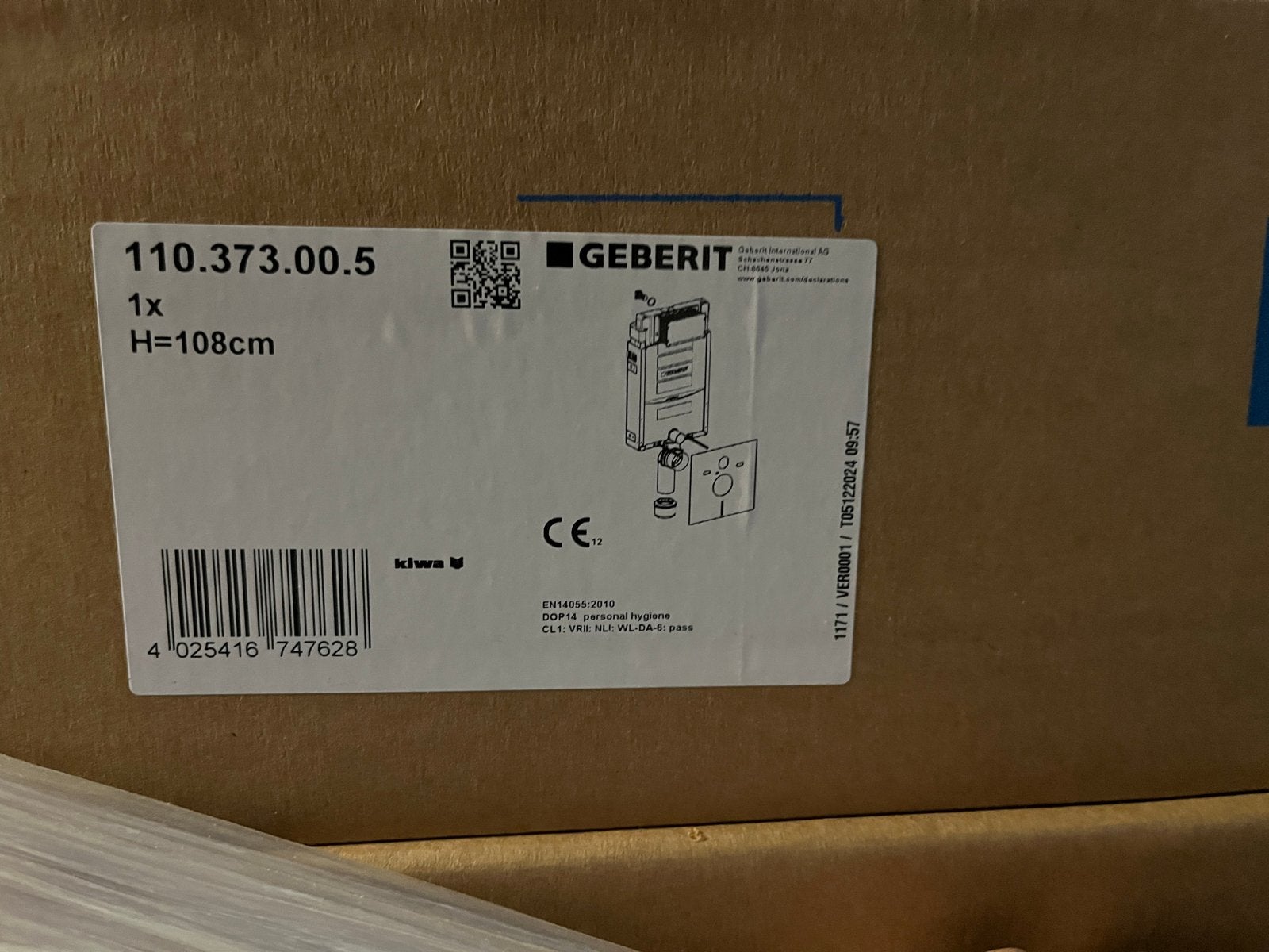 Geberit Kombifix Sigma 12 cm inbouwreservoir WC, Ophalen, Nieuw, Toilet
